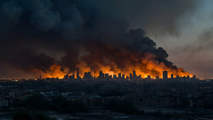 Wall Mural - fire in the sky