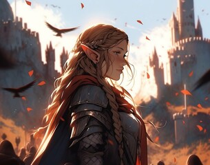 Wall Mural - elf warrior princess