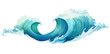© PixeloAI - Abstract watercolor ocean water wave isolated with aqua splash