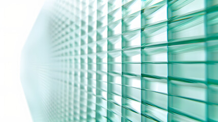 Wall Mural - Png reeded patterned glass texture isolated on white background, isometry, png
