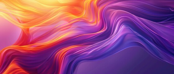 Canvas Print - Abstract Orange and Purple Swirls, Evoking a Sense of Cosmic Energy and Unbounded Creativity