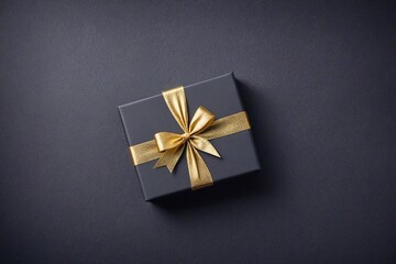 Canvas Print - golden gift box