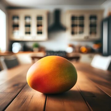 A closeup photo of fresh mango, juicy tropical exotic organic fruit