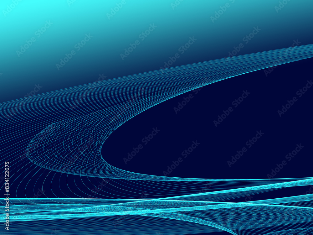 soft blue curved lines on gradient background Stock Illustration ...