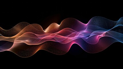 Wall Mural - A colorful wave of light is shown in the image