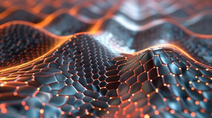 Wall Mural - a visualization of a superconducting graphene material