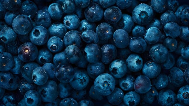 Blueberries Background (Generative AI)