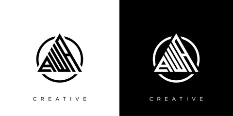 AWA logo. AWA letter logo design. Initials AWA monogram logo. AWA typography your company