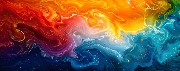 Sticker - Abstract Swirling Paint Background