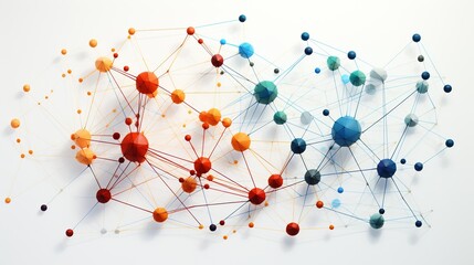 Wall Mural - A network graph showing the connections between individuals in a social network 