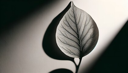 a silhouette of leaf