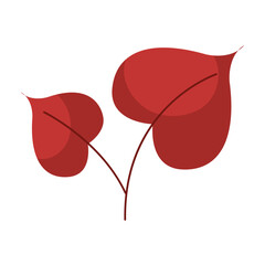 Sticker - Colored icon of a leaf Vector