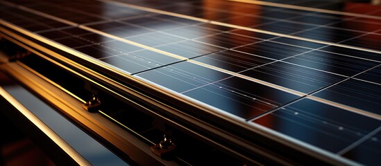 Wall Mural - top view of solar Panel array