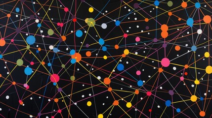 Wall Mural - dot,line,connect
