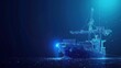 © ANIS - A ship is shown in a blue background with a lot of lights and a lot of detail