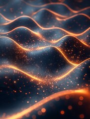 Wall Mural - an abstract technology background with data flow and connection concepts.