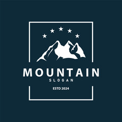 Wall Mural - Mountain Logo, Nature Landscape Vector, Premium Elegant Simple Design, Illustration Symbol Template Icon