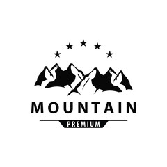 Wall Mural - Mountain Logo, Nature Landscape Vector, Premium Elegant Simple Design, Illustration Symbol Template Icon