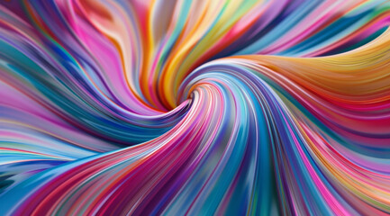 Wall Mural - Colorful swirls of rainbow colors swirling together in an abstract background