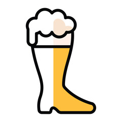 Wall Mural - Beer glass icon Flat design Vector