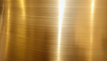 Golden brass textured horizontal background with a shiny surface effect
