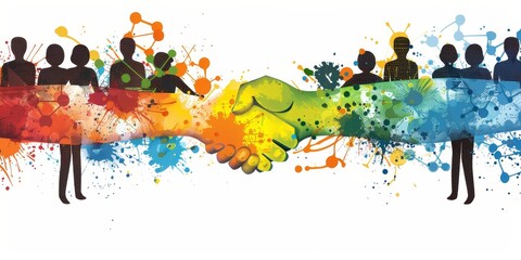 Wall Mural - Harness the collective expertise through strategic collaboration