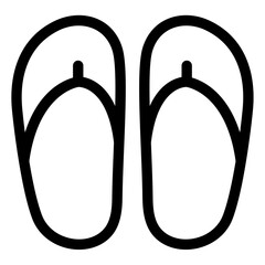 Canvas Print - flip flop icon 