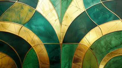 green and gold print, abstract, geometric, gorgeous print, vertical print