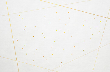 Wall Mural - White Japanese Washi paper texture with classy gold pattern. Abstract graceful Japanese style background.	