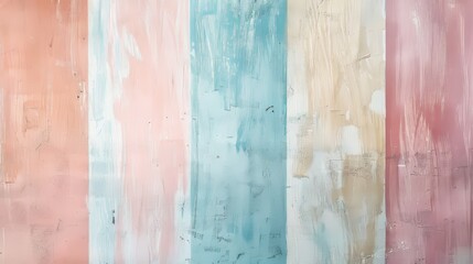 Wall Mural - Gentle pastel stripes with a subtle texture, ideal for creating a serene and attractive ad backdrop