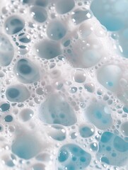 Wall Mural - blue bubbles background