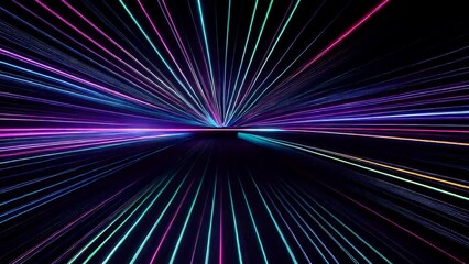 abstract neon speed line internet background with rays