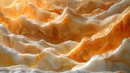 Wall Mural - An abstract scene of sandstone erosion, highlighting the layered and sculpted textures formed by wind and water, rich earthy hues, high contrast, hd quality, soft glow, detailed.