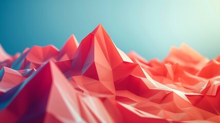 Poster - Simple Angular Peaks minimal background, Angular peak patterns, modern and clean, minimalist graphics resources