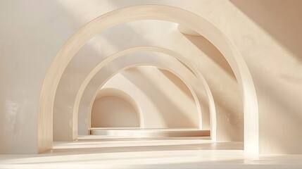 Wall Mural - Muted Soft Arches minimal background, Soft arch shapes, modern and clean, minimalist graphics resources
