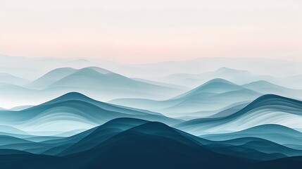 Wall Mural - Minimalist Waves and Peaks minimal background, Combination of waves and peaks, modern and clean, minimalist graphics resources