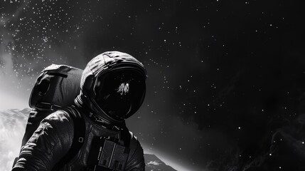 Wall Mural - a man in a space suit with a helmet on his head