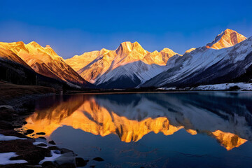 Wall Mural - sunrise over the mountains