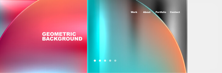 Circle triangle geometric web site page template. Vector Illustration For Wallpaper, Banner, Background, Card, Book Illustration, landing page