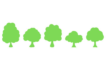 Tree icon set. Plant design