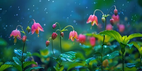 Wall Mural - After the first day of rain, rare flowers can be seen in the ancient forest