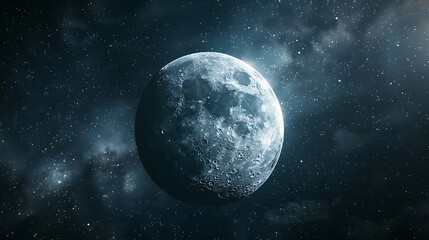 Wall Mural - Moon in the night sky