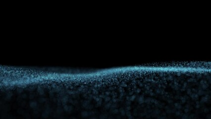 Wall Mural - abstract dotted waves loop travel in slow motion. copy space animation background.