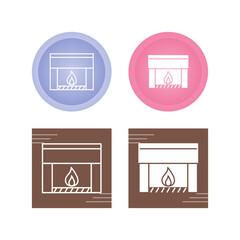 Wall Mural - Fireplace Vector Icon