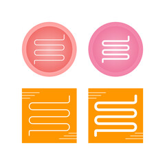 Sticker - Underfloor Heating Vector Icon