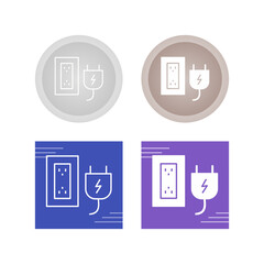 Canvas Print - Plug and Socket Vector Icon