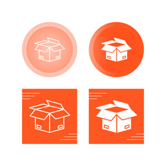 Sticker - Open Box Vector Icon