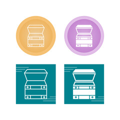 Sticker - Open Treasure Box Vector Icon