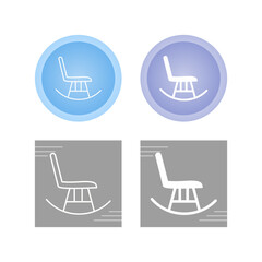 Canvas Print - Rocking Chair Vector Icon