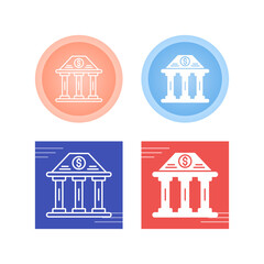 Wall Mural - Bank Building Vector Icon